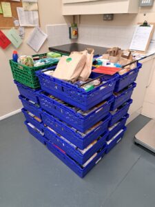 Stack of donations